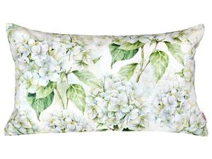 Чехол для подушки Landlust с изображением белой гортензии, 30/50 см beties Heimtextil, белый/зеленый