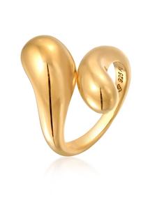 Elli Кольцо из серебра 925 пробы с золотым покрытием