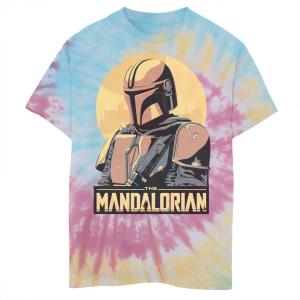 Футболка с рисунком «Звездные войны» Mando Sunset Tie Dye для мальчиков 8–20 лет Star Wars