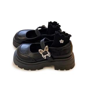 Туфли Мэри Джейн на массивном каблуке для женщин LIANGHUO, Black