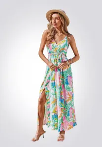 Яркое тропическое длинное платье Cupshe, Green