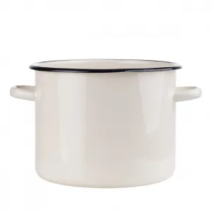 Эмалированная кастрюля 5 л, бежевая, для крема, универсальная, индукционная, 22 см, 5,5 л EMALIA RYBNIK