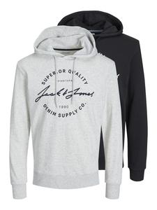 Толстовка JACK & JONES, черный/белый