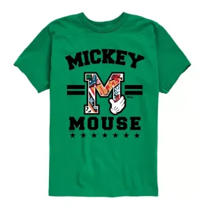 Футболка с рисунком Микки Мауса для мальчиков 8-20 лет Disney, цвет kelly green