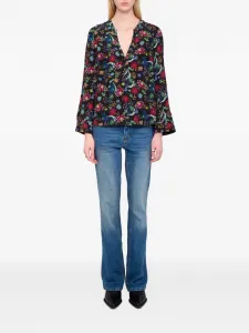 Цветочная блузка с V-образным вырезом Torny Zadig&Voltaire, черный