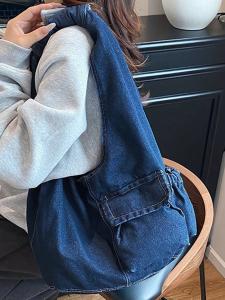 Джинсовая сумка через плечо женская сумка Doux Belle, цвет Dark Blue