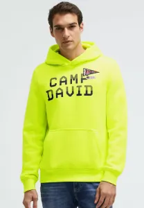 Толстовка с резиновым принтом и лентами Camp David, Neon Lime