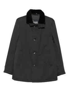 Пальто с бархатным воротником Herno, серый