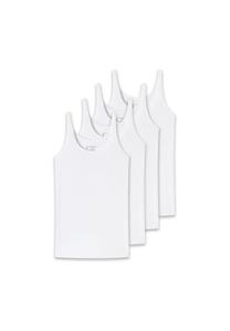 Майка-Топ комплект из 4-х штук - одинарный трикотаж серия 95/5 уни Schiesser, белый