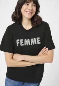 Футболка Kaffe KAARINA T-SHIRT, Black Deep/Black