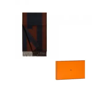Кашемировый  шарф Unisex Cocoa HERMES
