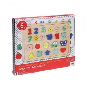 Petit Коллаж Головоломки Деревянные Цифры Формы Цвета Petit Collage
