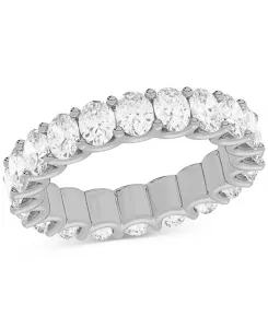 Кольцо с бриллиантами овальной огранки (4 карата) из платины или 14-каратного золота Macy'S, platinum