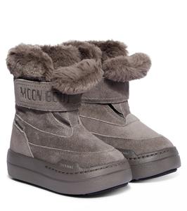 Зимние замшевые ботинки Junior Park Moon Boot Kids, Anthracite
