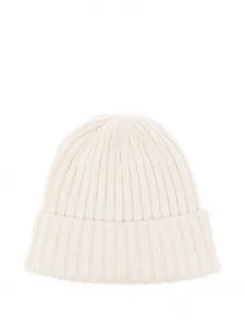 Кашемировая шапка бини в рубчик Fedeli, нейтральный