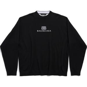 Джемпер с интарсией Logo Balenciaga, черный