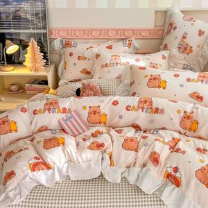 LUOLAI HOME Комплект постельного белья 4 предмета, 150x200 см, ткань Kabapartner Class A, мягкая, не линяет