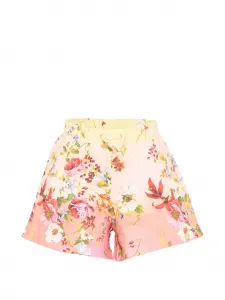 Шорты с цветочным узором Roberto Cavalli Junior, розовый