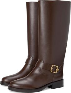 Ботинки COACH Madeline Leather Boots, цвет Maple