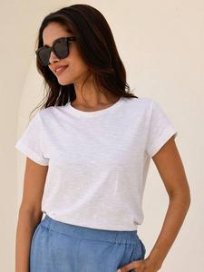 Футболка с круглым вырезом и коротким рукавом Aspiga, белый