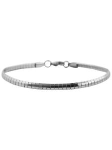 Adeliás Женский браслет из нержавеющей стали, 21 см, серебристый