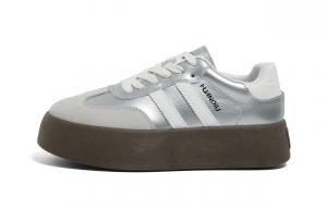 Нескользящие износостойкие низкие кроссовки, женские, серебристые HUANQIU, Silver