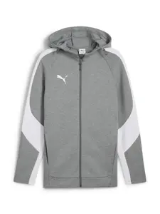 Спортивная толстовка с капюшоном на молнии PUMA, серый