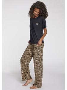 Пижамные штаны в коричнево-черный узор s.Oliver