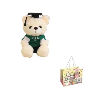 Плюшевая игрушка Dr. Bear, плюшевый медвежонок для обнимашек, высота 23 см KUMAOYA, белый