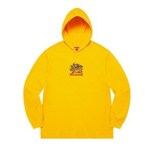 Топ Supreme Dragon Hooded Long-Sleeve Top Gold, золотой