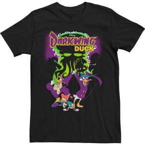 Мужская футболка с плакатом Darkwing Duck Dangerous Licensed Character, черный