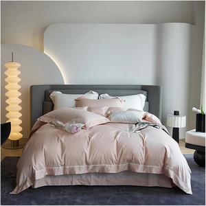 YUSIWOAL Комплект постельного белья из египетского хлопка 1000TC Pink