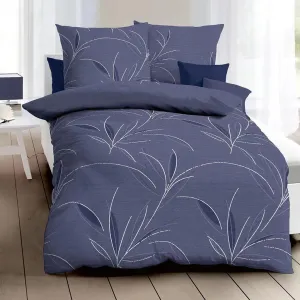 Постельное белье Mako satin organic 155x220 cm + 80x80 cm blue Kaeppel