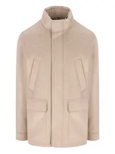 Кашемировая куртка с высоким воротником Zegna, нейтральный