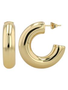 Adeliás Женские серьги - серьги-гвоздики из нержавеющей стали в золотом исполнении