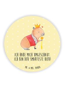 Mr. & Mrs. Panda Магнит «Король капибар» с надписью, выполненный в пастельно-желтом цвете