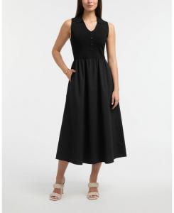 Женское платье-поло без рукавов, модель два в одном Ellen Tracy, Black