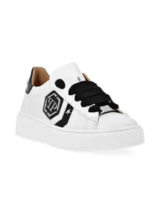 Кеды с логотипом Hexagon Philipp Plein Junior, белый