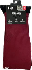 Футбольные носки Under Armour Adult Over-The-Calf, Cardinal-Black-White