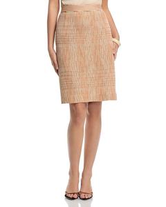 Прямая вязаная юбка меланж Misook, коричневый