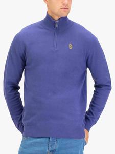 Pretender хлопковый тонкий трикотажный джемпер с молнией на четверть LUKE 1977, Future Dusk