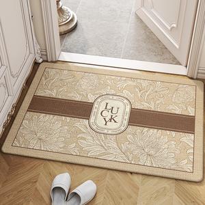 Dajiang Ковер 60х90 см для прихожей, винтажный, цветочный узор, прочный и устойчивый к пятнам