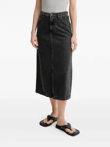 Юбка из денима с нашивкой-логотипом American Vintage, черный