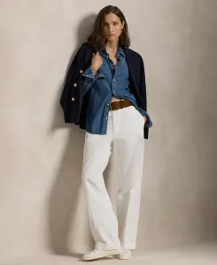 Женские хлопковые брюки-чинос прямого кроя Polo Ralph Lauren, белый