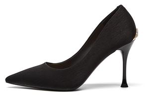 Тонкий каблук Высокие каблуки 9 см Женские черные DAPHNE, Стиль подружки невесты Шампань 6,5 см