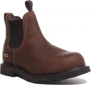 Мужские ботинки Ariat Groundbreaker Jod Eniso H2O St коричневые - водонепроницаемые, брызгозащитные, с металлической промежуточной подошвой, устойчивой к пробиванию