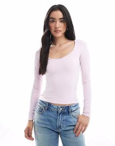 Хлопковый топ с длинными рукавами «Оставайся со мной» в стиле бэби-долл Cotton On