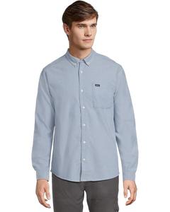 Мужская рубашка RVCA Thatll Do Stretch Long Sleeve Woven, Oxford Blue