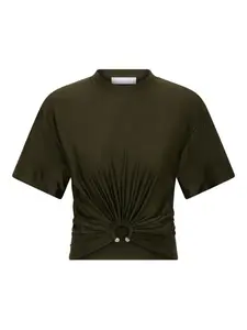 Укороченная футболка Rabanne, зеленый