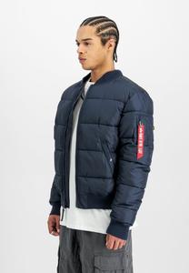Куртка Alpha Industries LOGO PUFFER, Ultra Navy/Dark Blue